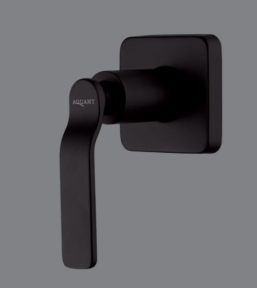 Matt Black Brass Concealed Stop-Cock with Brass Flange – Aquant India
